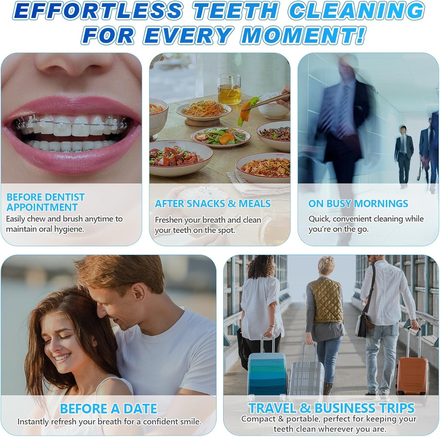 Toothpaste Tablet,Chewable Toothpaste Tablets,Flouride Free Toothpaste with Nano Hydroxyapatite,Sensitive Toothpaste Tabs Peppermint Flavored Strengthen Teeth,Travel Mouthwash Tablets 70 Pcs