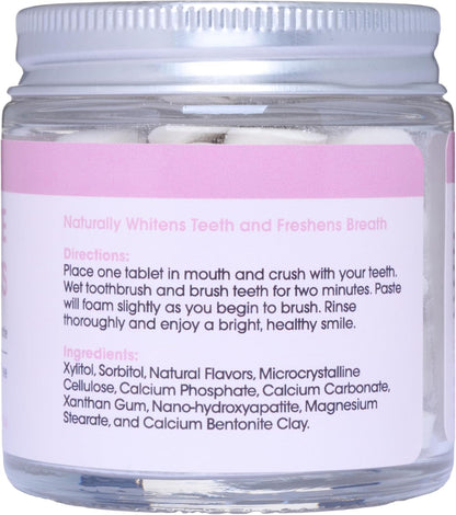 Toothpaste Tablets – Bubblegum | Nano Hydroxyapatite Toothpaste Tablets Kids - Chewable - Made with Xylitol | Fluoride Free L 90 Tabs