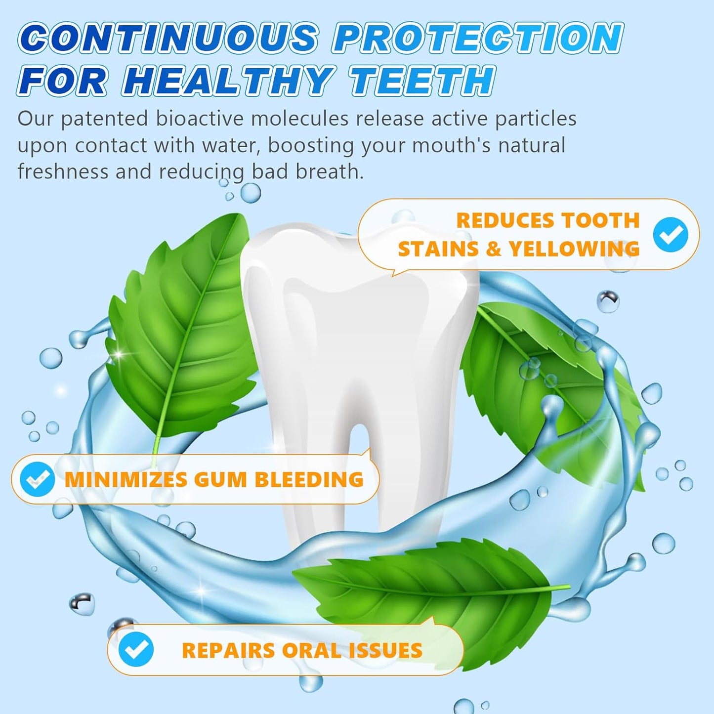 Toothpaste Tablet,Chewable Toothpaste Tablets,Flouride Free Toothpaste with Nano Hydroxyapatite,Sensitive Toothpaste Tabs Peppermint Flavored Strengthen Teeth,Travel Mouthwash Tablets 70 Pcs