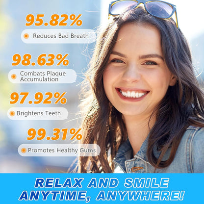 Toothpaste Tablet,Chewable Toothpaste Tablets,Flouride Free Toothpaste with Nano Hydroxyapatite,Sensitive Toothpaste Tabs Peppermint Flavored Strengthen Teeth,Travel Mouthwash Tablets 70 Pcs